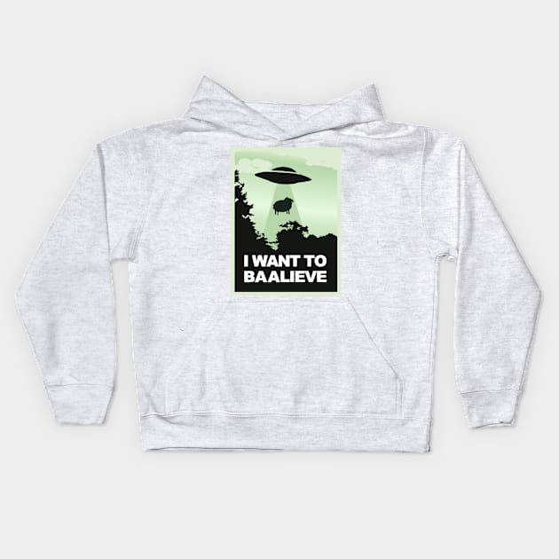 I want to believe Kids Hoodie by Agras